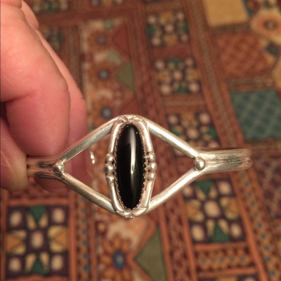 Jewelry - Sterling silver and black stone bracelet